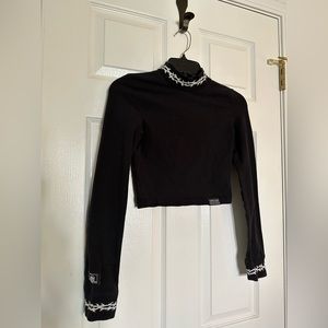 “Lurking Class” LS Mock Turtleneck Crop Top (Zumiez)